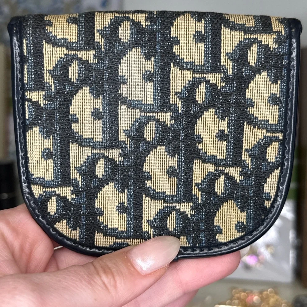 Dior Navy Patterned coin Pouch vintage